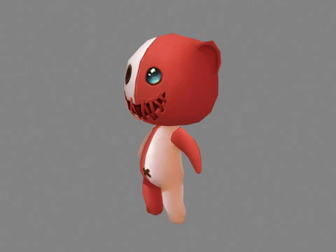 Cartoon horror doll monster 3D Model