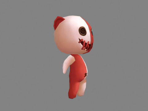 Cartoon horror doll monster 3D Model