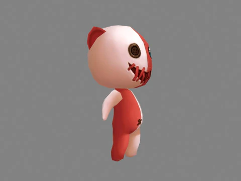 Cartoon horror doll monster 3D Model