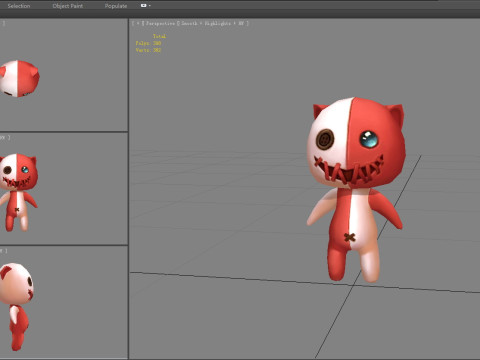 Cartoon horror doll monster 3D Model