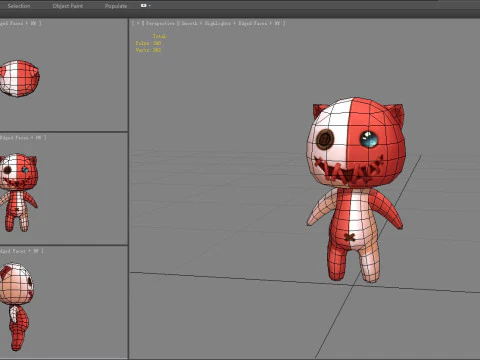 Cartoon horror doll monster 3D Model