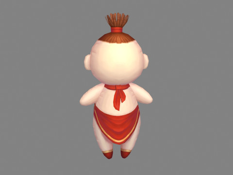 Chinese doll - Cartoon horror doll monster Model 3D
