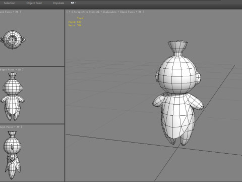 Chinese doll - Cartoon horror doll monster Model 3D