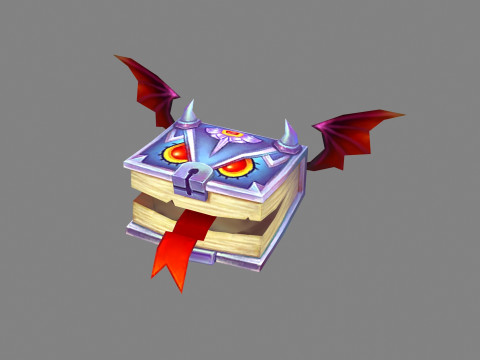 Cartoon magic book monster 3Dモデル
