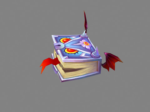 Cartoon magic book monster 3D Модель