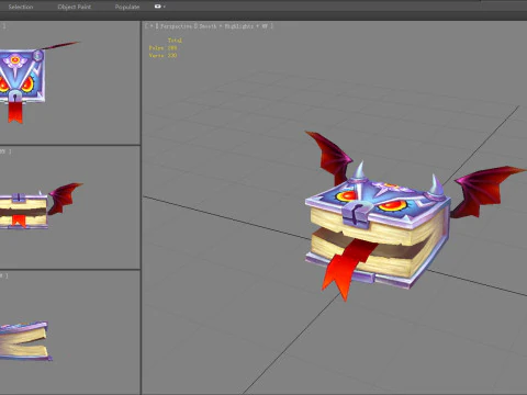 Potw&oacute;r z magicznej książki z kresk&oacute;wek Model 3D