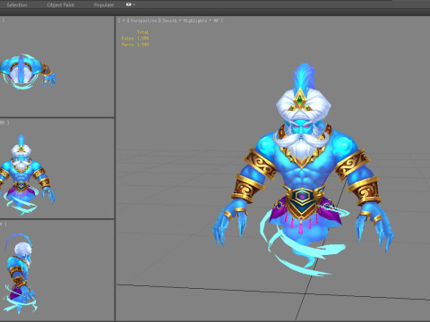 Cartoon magic lamp - Fairy tales 3D Model