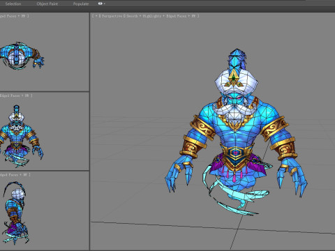 Cartoon magic lamp - Fairy tales 3D Model