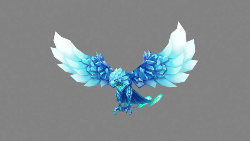 Cartoon ice bird monster Modelo 3D .c4d .max .obj .3ds .fbx .stl .blend 