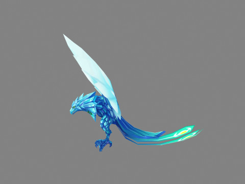 Cartoon ice bird monster Modelo 3D