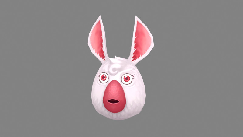 Cartoon chicken head bunny monster 3Dモデル .c4d .max .obj .3ds .fbx .stl .blend 