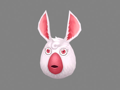 Cartoon chicken head bunny monster 3D Модель