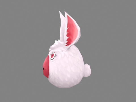 Cartoon chicken head bunny monster 3Dモデル