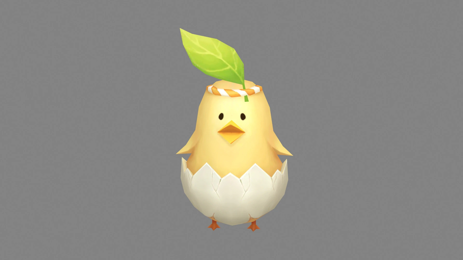 Cartoon new born chick - newborn bird 3D Model .c4d .max .obj .3ds .fbx .stl .blend