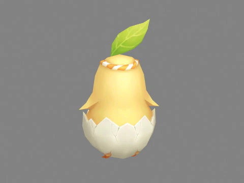 Cartoon new born chick - newborn bird 3D Model