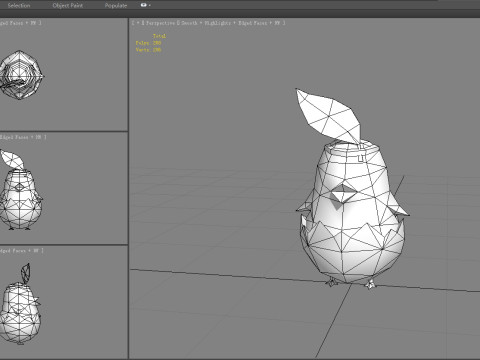Cartoon new born chick - newborn bird Modèle 3D