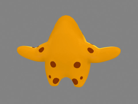 Cartoon starfish mascot - sea monster 3D Model