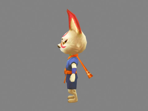Cartoon fox monster 3D Модель