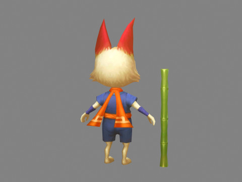 Cartoon fox monster 3D Модель