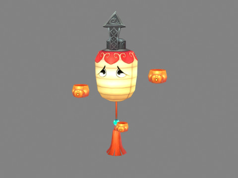 Cartoon Lantern character 3D 모델