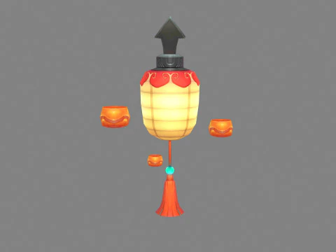 Cartoon Lantern character 3D Model