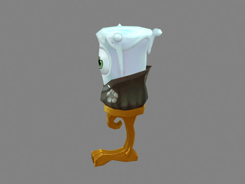 Cartoon candle holder monster - one-eyed monster Modèle 3D