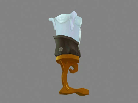 Cartoon candle holder monster - one-eyed monster 3D Model