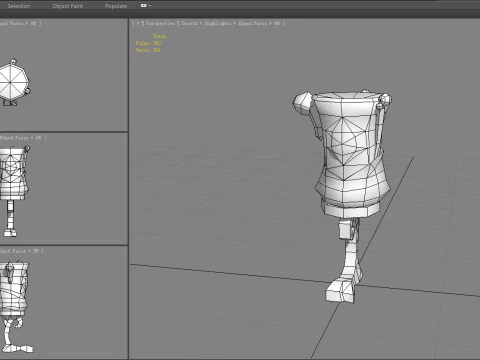 Cartoon candle holder monster - one-eyed monster 3D Model