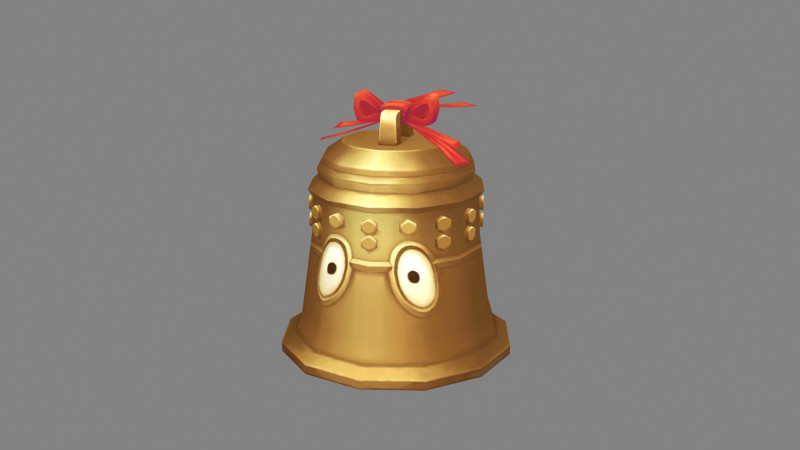 Cartoon copper bell character Modello 3D .c4d .max .obj .3ds .fbx .stl .blend 