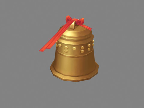Cartoon copper bell character Modello 3D