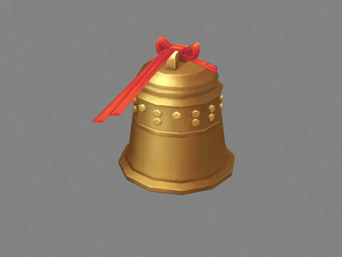Cartoon copper bell character 3D Model