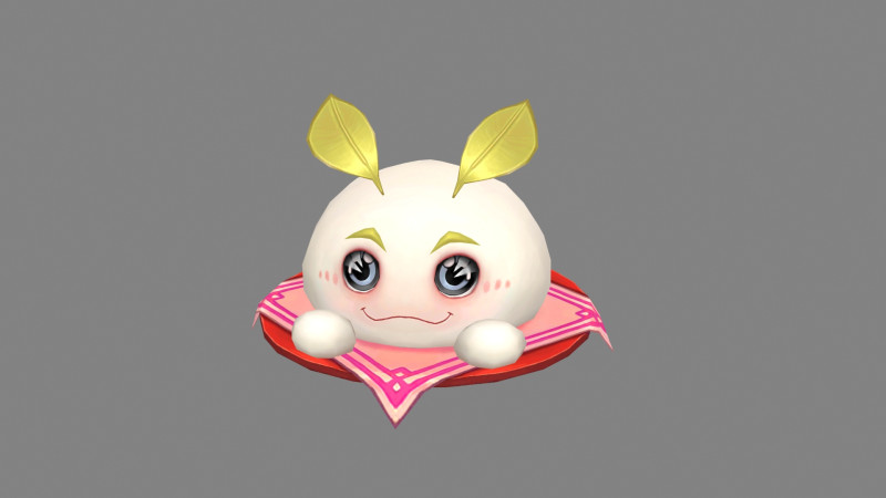 Cartoon Food Mascot - bun - ravioli 3D Модель .c4d .max .obj .3ds .fbx .stl .blend 