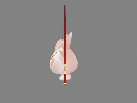 Cartoon Food Mascot - Dumpling - Chopsticks 3D Model