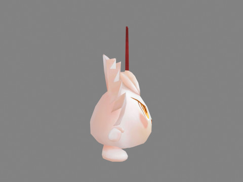 Cartoon Food Mascot - Dumpling - Chopsticks 3D Model