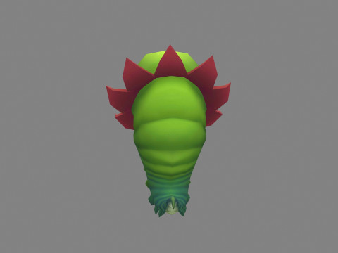 Big-mouthed caterpillar monster 3Dモデル