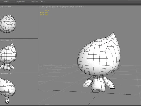Cartoon flame monster - Balrog 3D Model