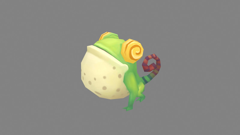 Cartoon frog chameleon monster 3D 模型 .c4d .max .obj .3ds .fbx .stl .blend 