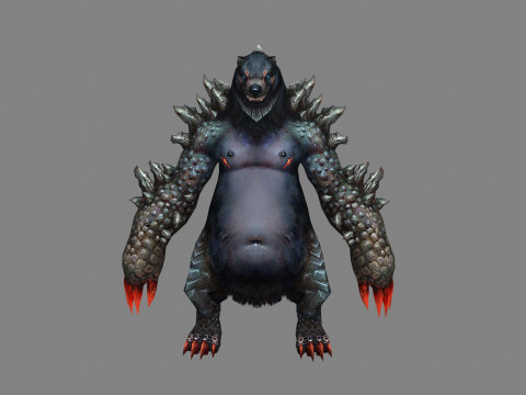 Godzilla - black bear monster 3D 모델