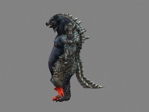 Godzilla - black bear monster 3Dモデル