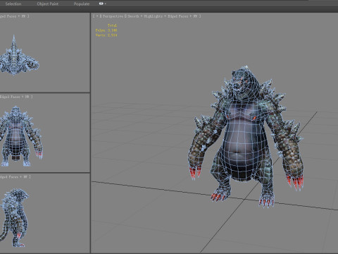 Godzilla - black bear monster 3Dモデル