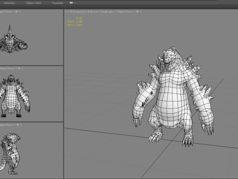 Godzilla - black bear monster 3Dモデル