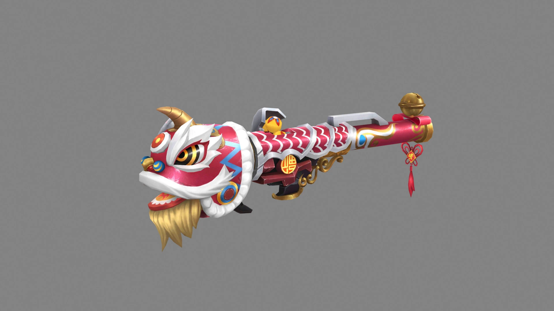 Cartoon lion dance Rocket 3D Model .c4d .max .obj .3ds .fbx .stl .blend 
