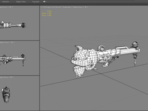 Cartoon lion dance Rocket 3D Model
