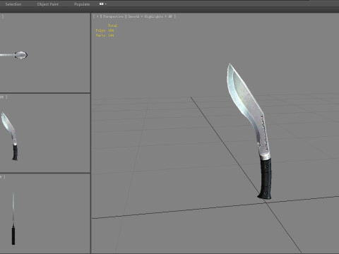 Cartoon dagger knife 3D 모델