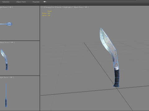 Cartoon dagger knife 3D 모델