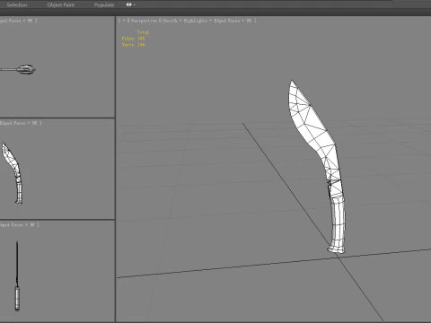 Cartoon dagger knife 3D Model