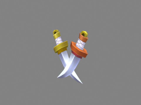 Cartoon dagger - pocket knife - sword 3D Model