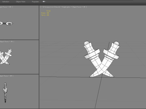 Cartoon dagger - pocket knife - sword 3D Model