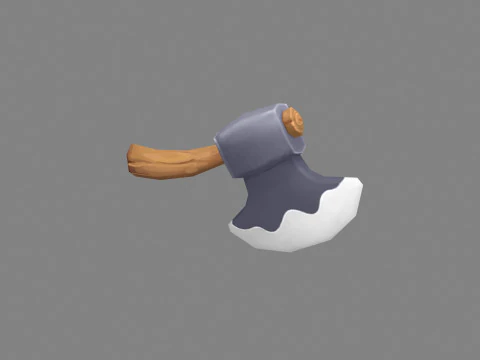 Ascia dei cartoni animati Modello 3D