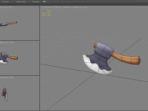 Cartoon Axe 3D Model